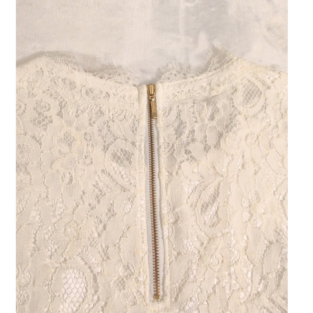 Soft Surroundings White Lilith Lace Bell Sleeve Textured Embroidery Lined Size S - Picture 3 of 12